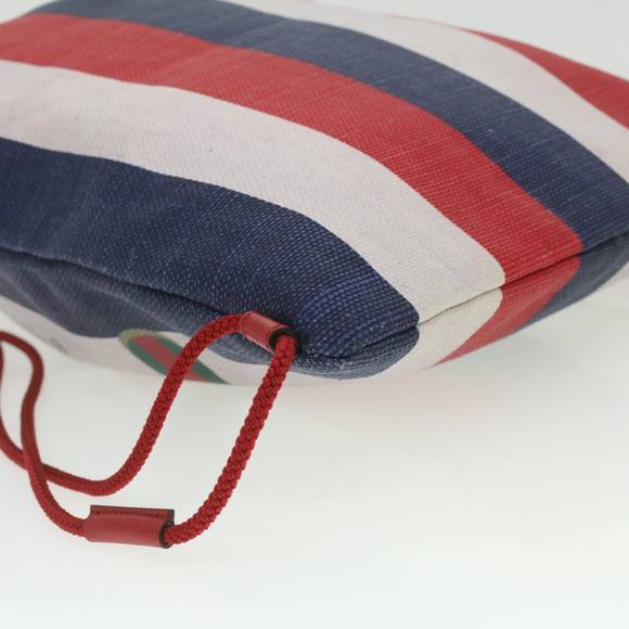GUCCI Web Sherry Line Backpack Canvas Tricolor Red Blue Green 473872 Auth am3970 - Picture 16 of 16
